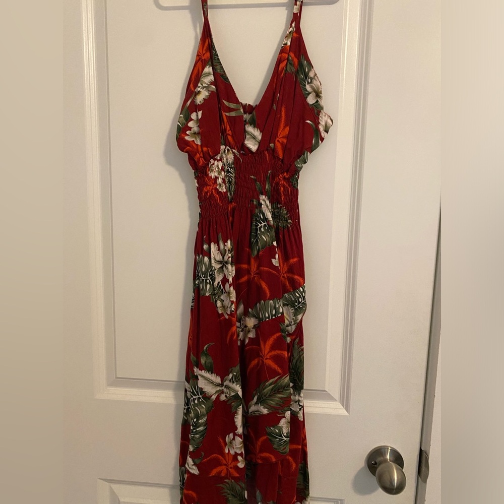 Flowy Floral Hawaiian Dress